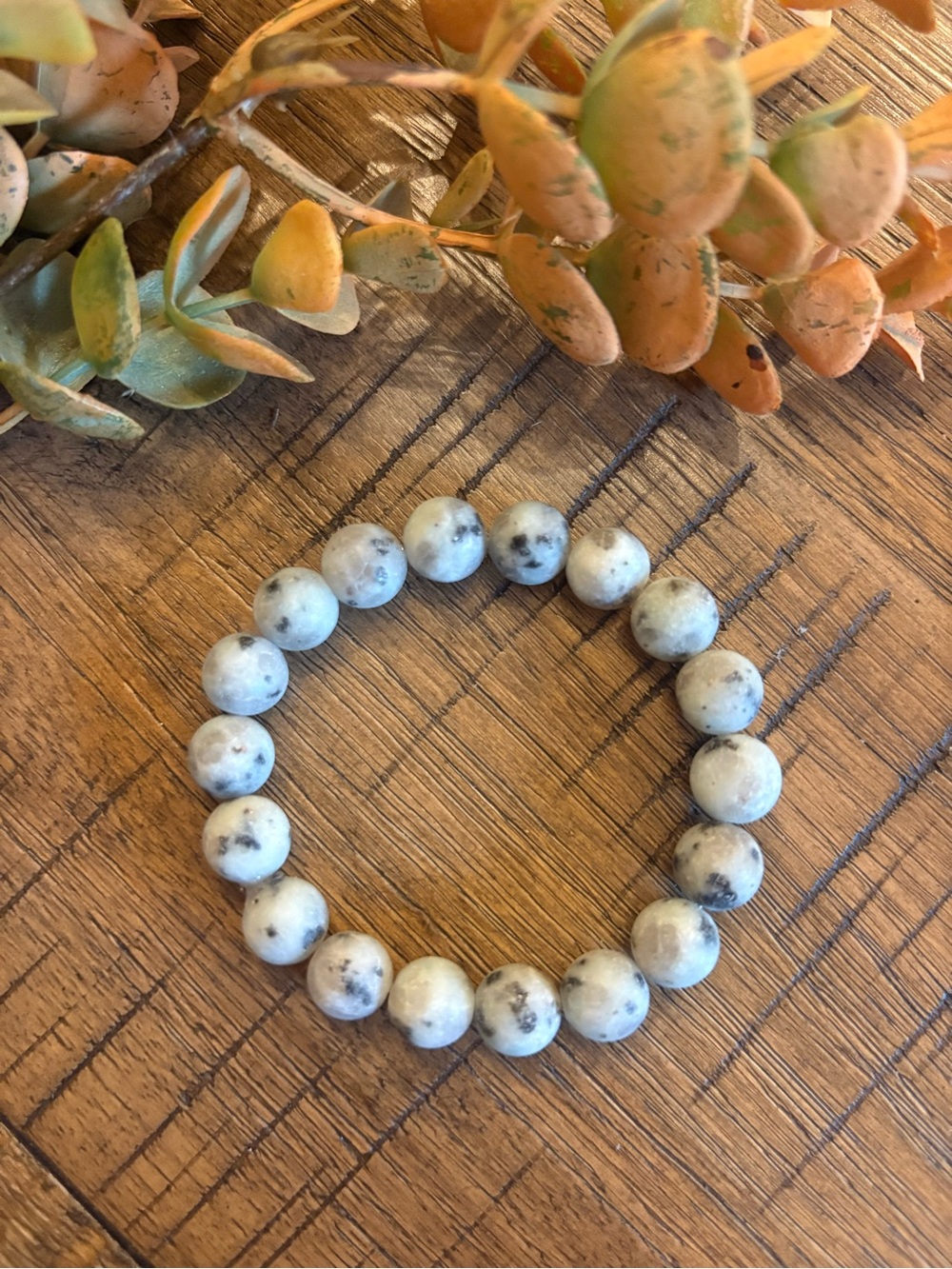 Sesame Jasper Gemstone Stretch Bracelet